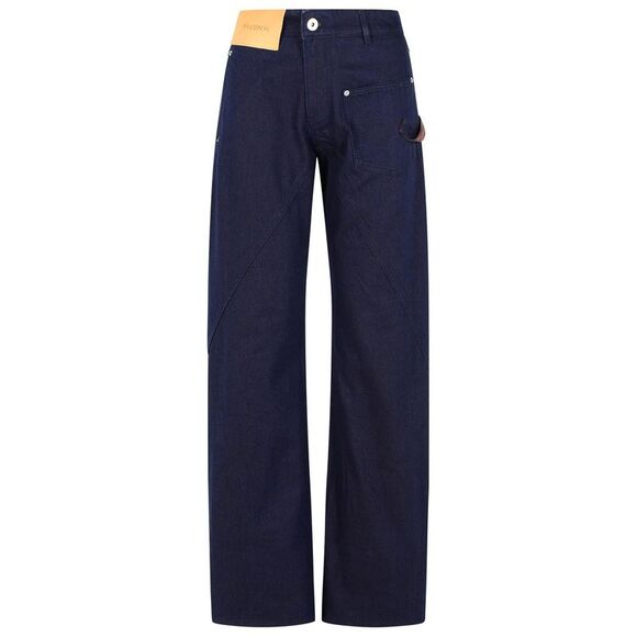 Jw Anderson Workwear' Cotton Pants With Blue Twisted Leg Women - Picture 1 of 3